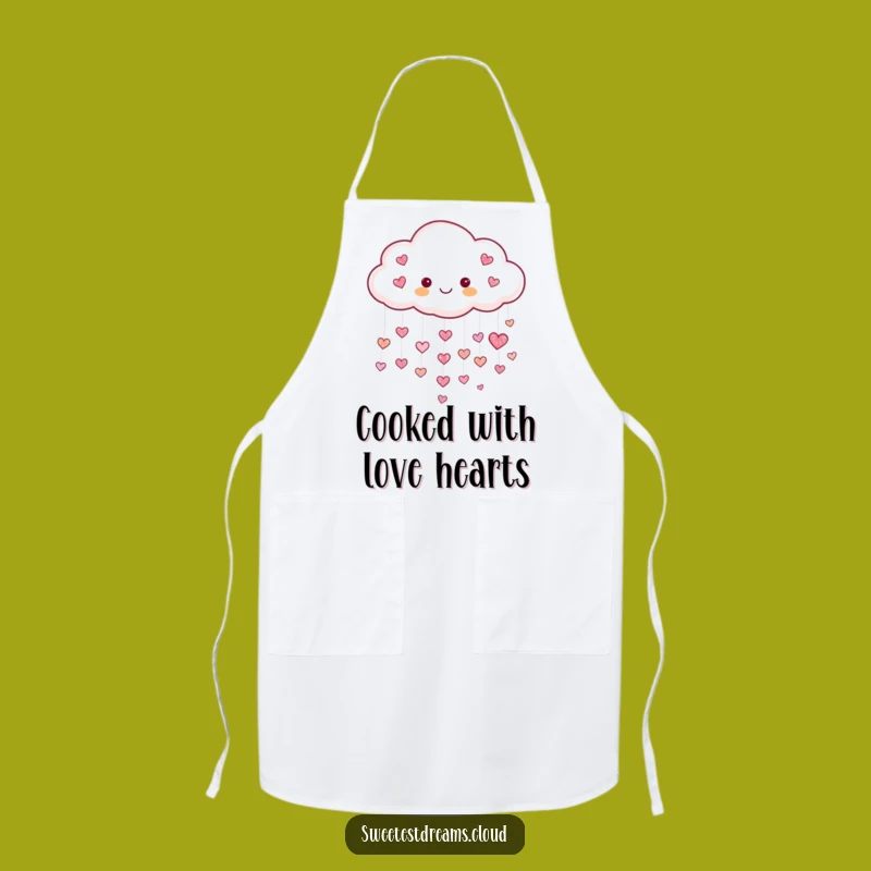 Funny Heart Cloud Apron: Cheerful Kitchen Love, Chef Gift