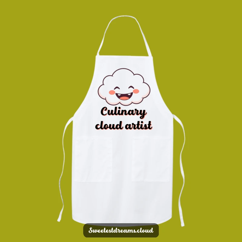 Funny Grinning Cloud Apron: Bake with Whimsy, Hilarious Funny Gift for Bakers