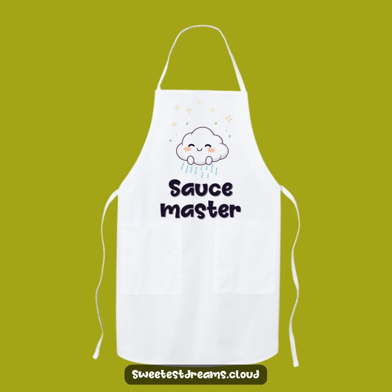 Funny Cloud Raindrops Apron - Cheerful Kitchen Sparkle