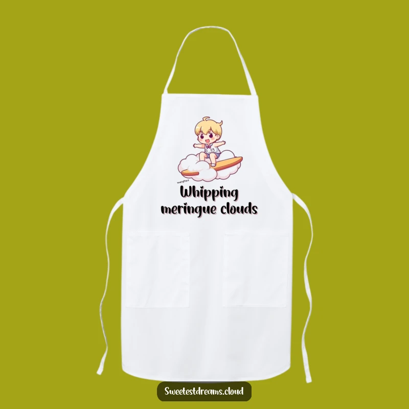Funny Cloud Surfer Apron: Cook Up Adventures with Sky-High Fun