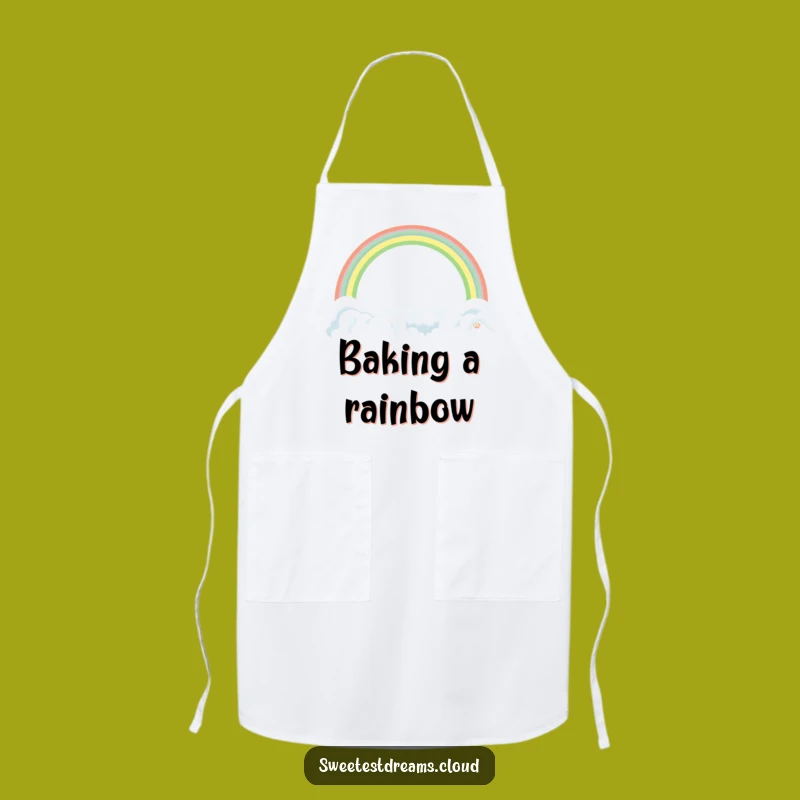 Funny Rainbow Cloud Apron: Gentle Kitchen Arch, Chef Gift