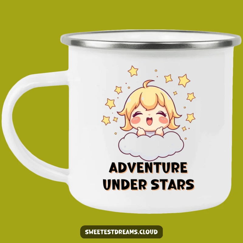 Funny Star Chaser Camping Mug: Giggling Cloud Sipper, Durable & Playful Funny Gift