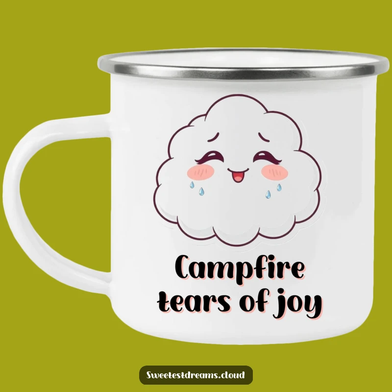 Funny Giggling Cloud Camping Mug: Happy Sips Anywhere!