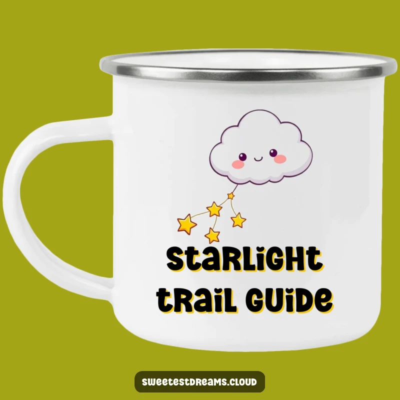Funny Cloud Pulled by Stars Camping Mug - Dreamy Outdoor Adventures, Gift