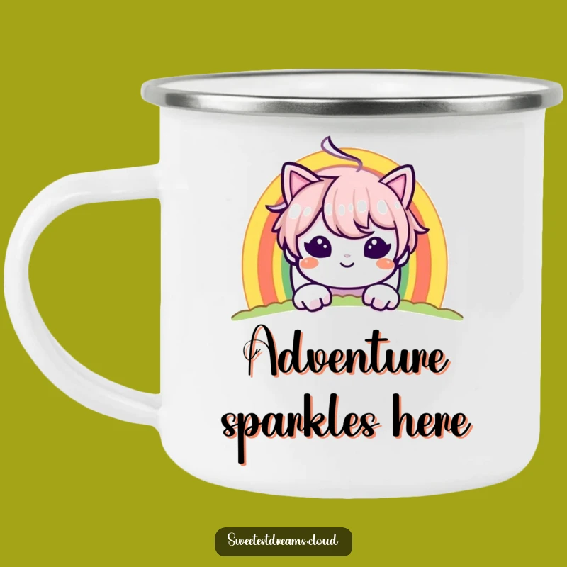 Funny Mischief Rainbow Camping Mug: Outdoor Fun, Adventure Funny Gift