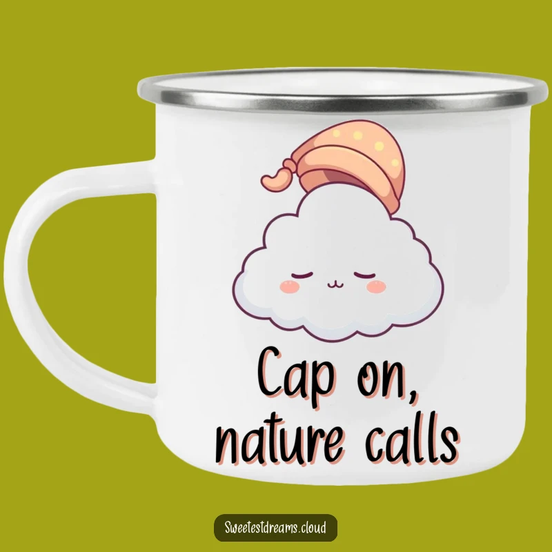Funny Sleeping Cloud Camping Mug: Cozy Gift for Outdoor Rest