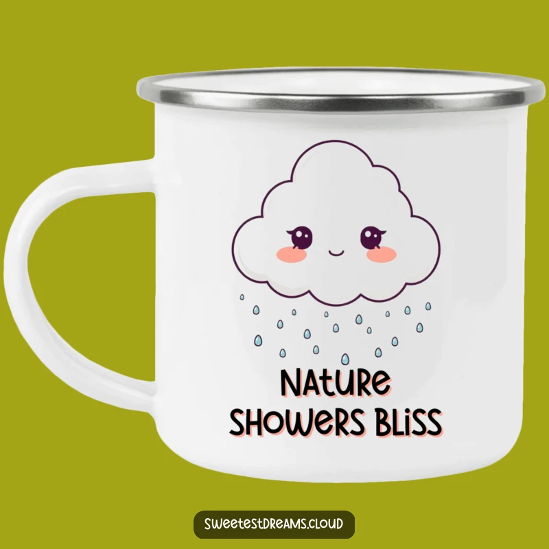 Funny Sparkle Camping Mug - Cloud Rain Drops Cup for Outdoor Humor