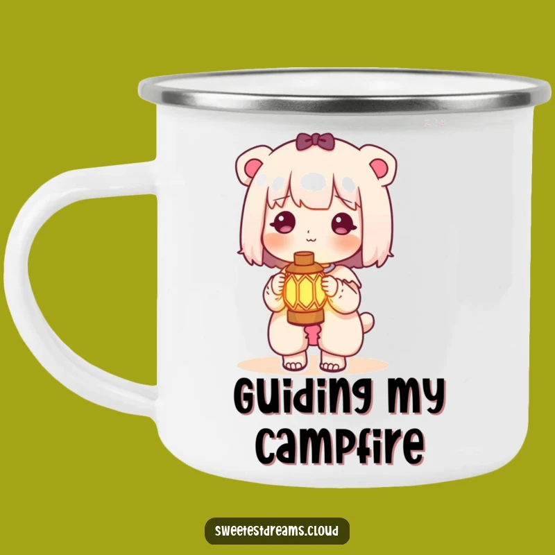 Funny Kawaii Lantern Camping Mug: Outdoor Glowing Light Adventure