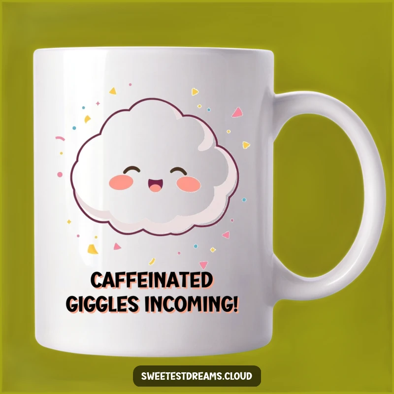 Funny Giggling Cloud Mug - Confetti Party Fun, Perfect Happy Gift