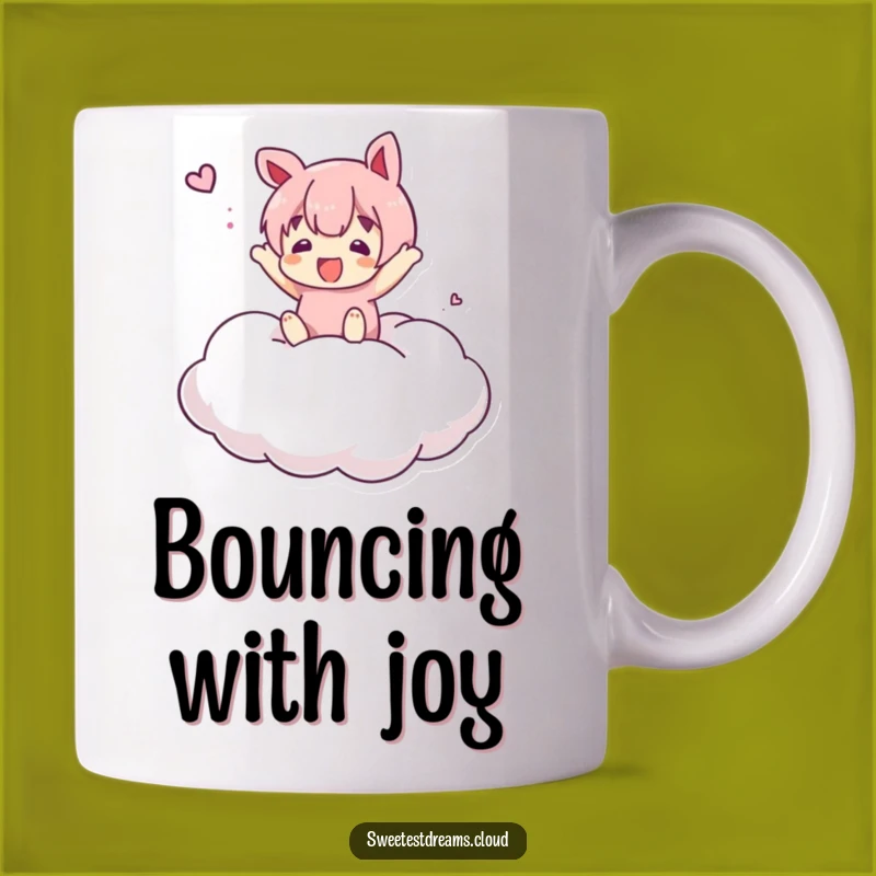 Funny Cloud Bounce Mug: Joyful Fun, Perfect Playful Gift for Happy Souls