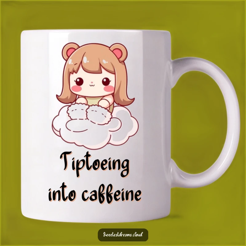 Funny Kawaii Cloud Walker Mug: Cozy Slippers Character Gift