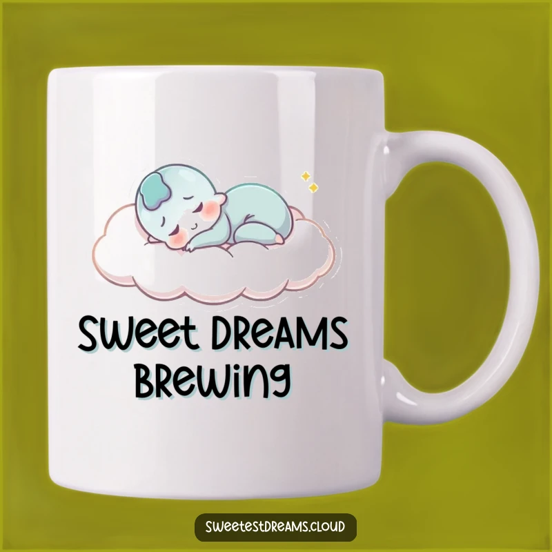 Funny Peaceful Sleeper Mug: Smiling Cloud Dreamer, Sweet & Funny Gift