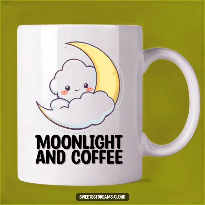 Funny Peek-a-Boo Cloud Mug - Moonlit Mystery Fun, Perfect Gift