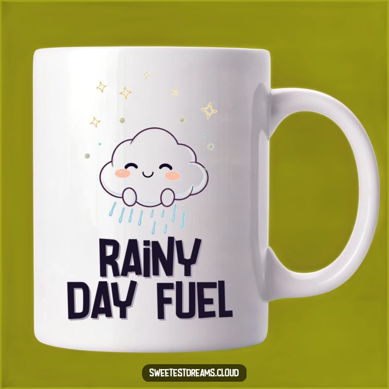 Funny Cloud Raindrops Mug - Cheerful & Sparkling Morning Drinkware