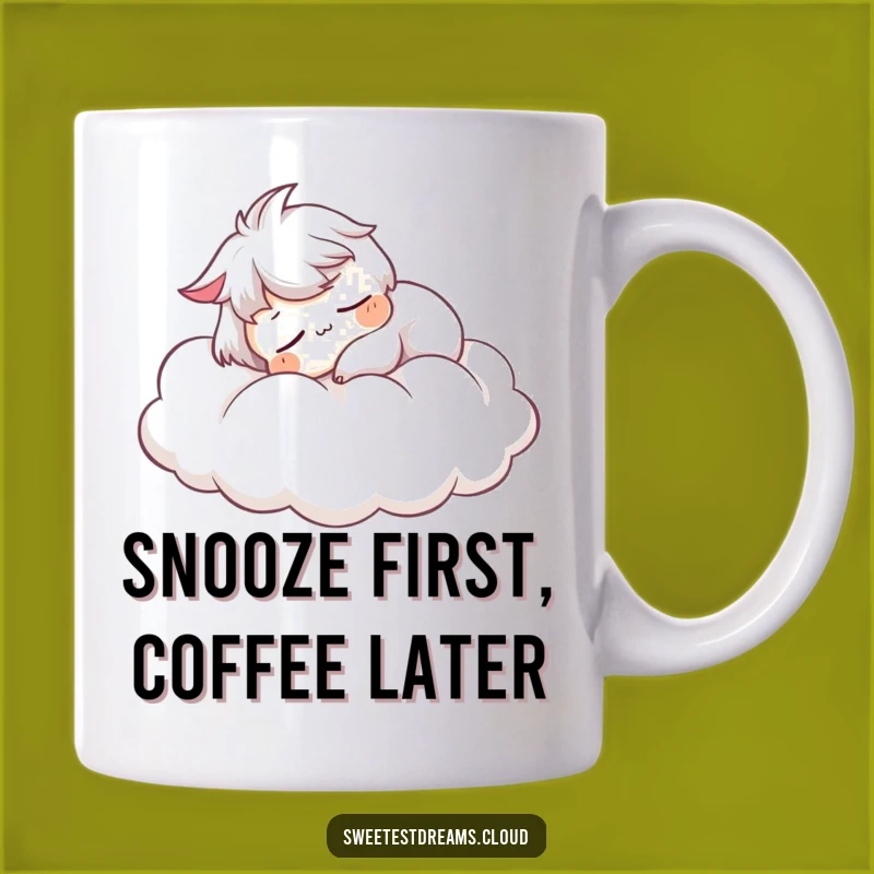 Funny Sleeping Cloud Mug: Peaceful Character Slumber, Perfect Funny Gift