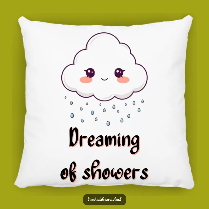 Funny Sparkle Pillow - Cloud Rain Drops Cushion for Cozy Humor