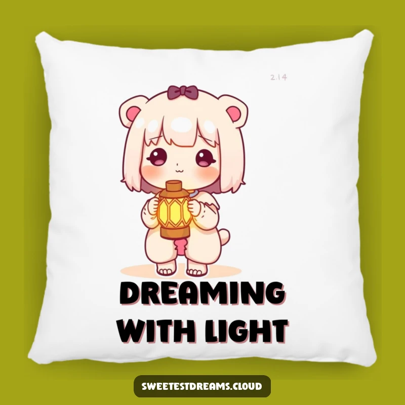Funny Kawaii Lantern Pillow: Cozy Glowing Light Cushion