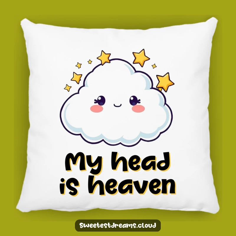 Funny Twinkling Cloud Pillow: Cozy Starry Character Accent Gift