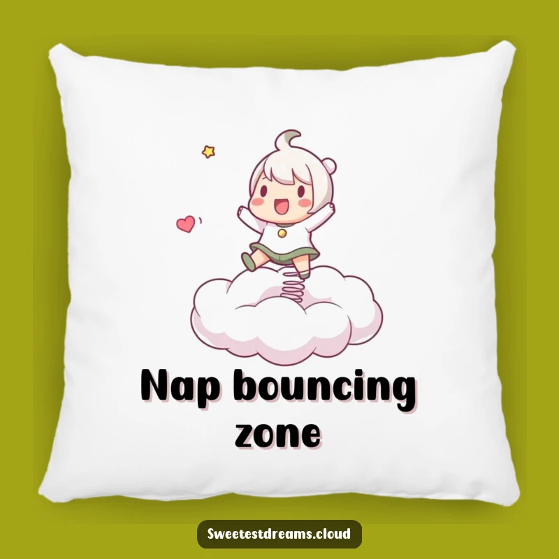 Funny Cloud Bouncer Pillow: Comfy Character Art, Ideal Funny Gift