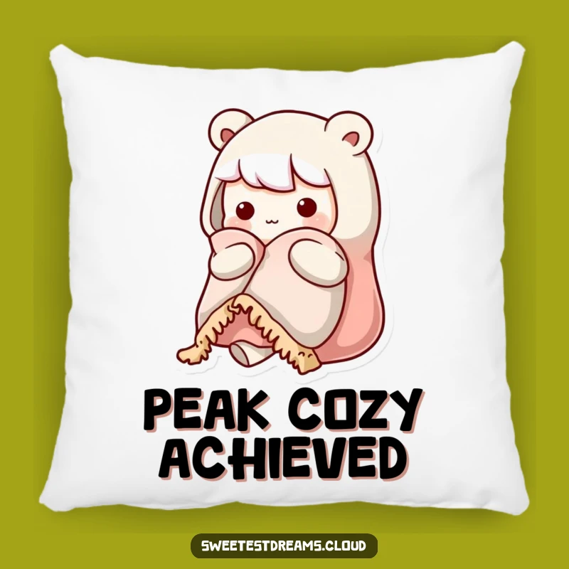 Funny Kawaii Cozy Character Pillow: Warm Blanket Snuggle Cushion