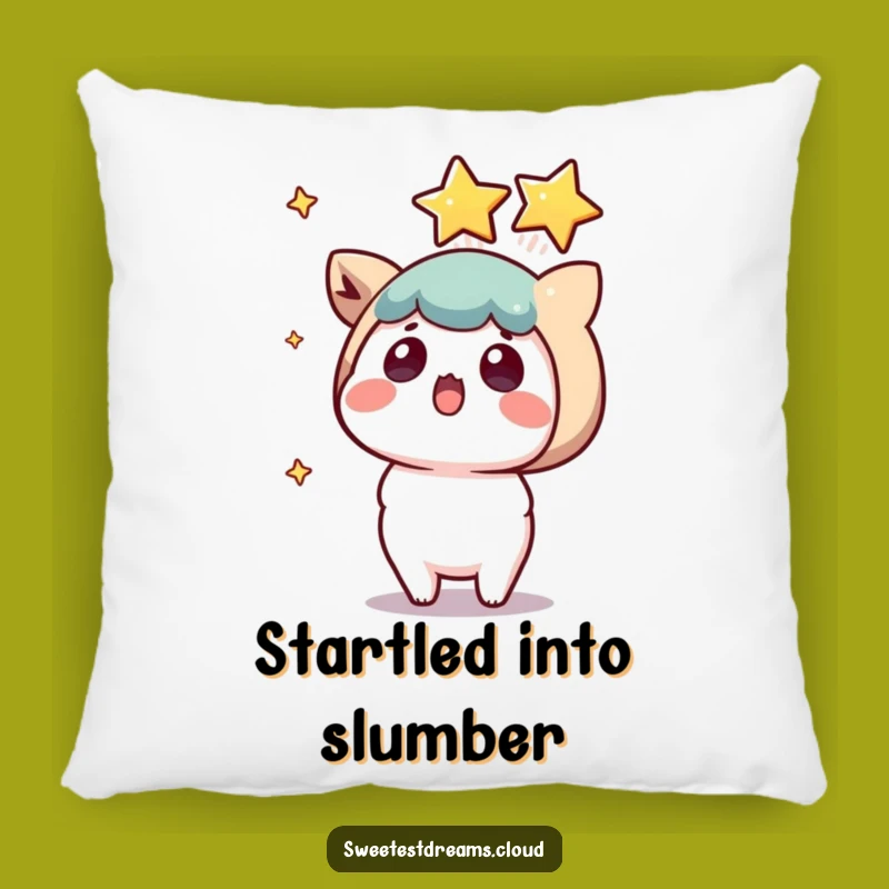 Funny Kawaii Star Surprise Pillow: Shocked Character Cushion for Comfort