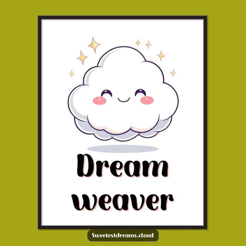 Funny Dream Cloud Digital Art - Instant Inspiring Decor, Perfect Funny Gift