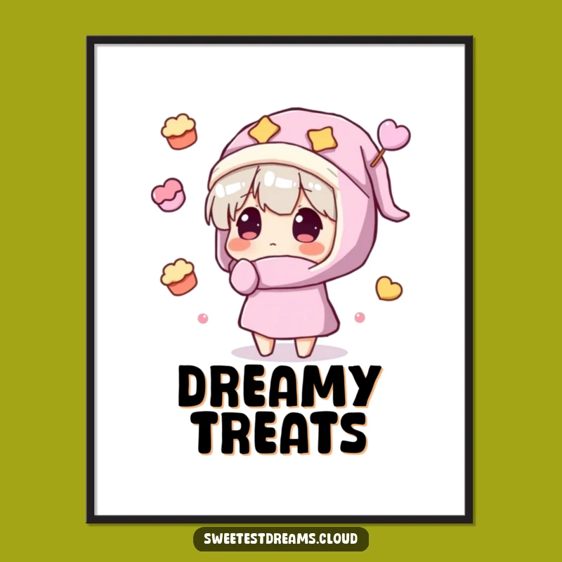 Funny Sweet Dreams Digital Art: Dessert Fantasy, Instant Whimsical Funny Gift