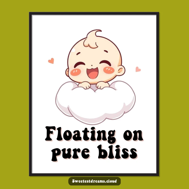 Funny Joyful Character Cloud Digital Art: Instant Giggling Humor Download