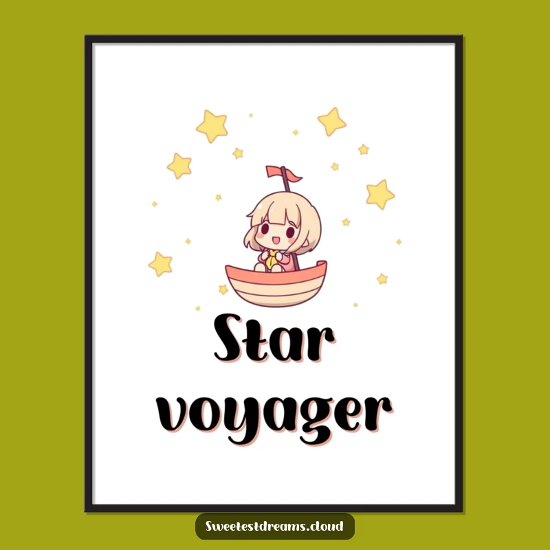 Funny Star Sailor Digital Art: Downloadable Voyage for Your Walls