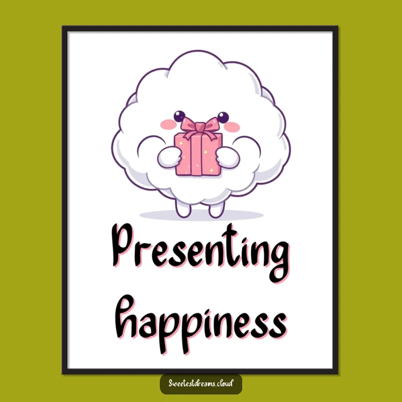 Funny Cloud Gift Digital Art: Instant Surprise Charm