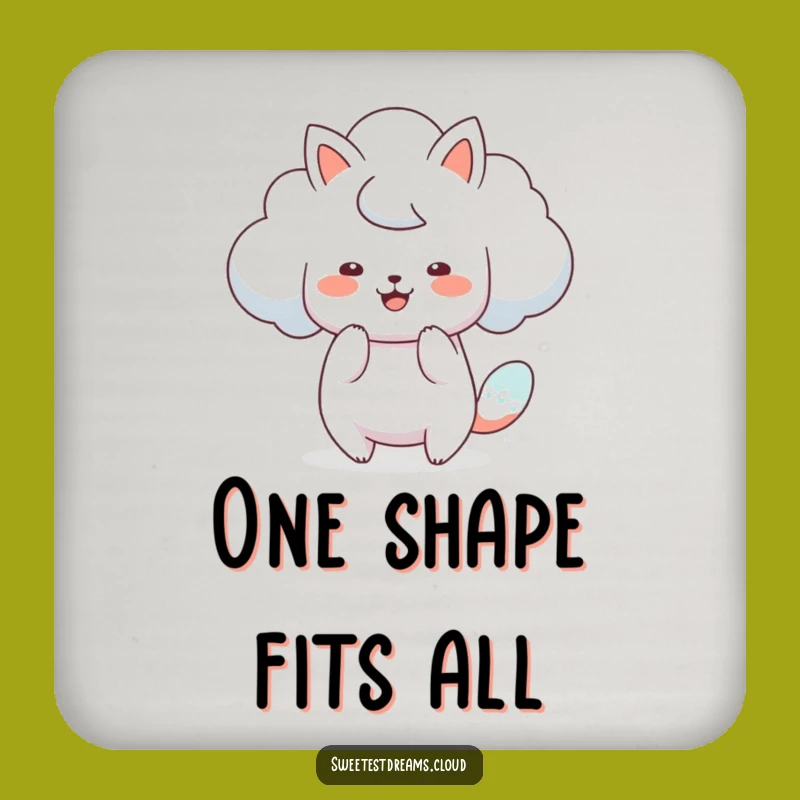 Funny Cloud Art Coaster: Protect Surfaces with Artistic Flair!