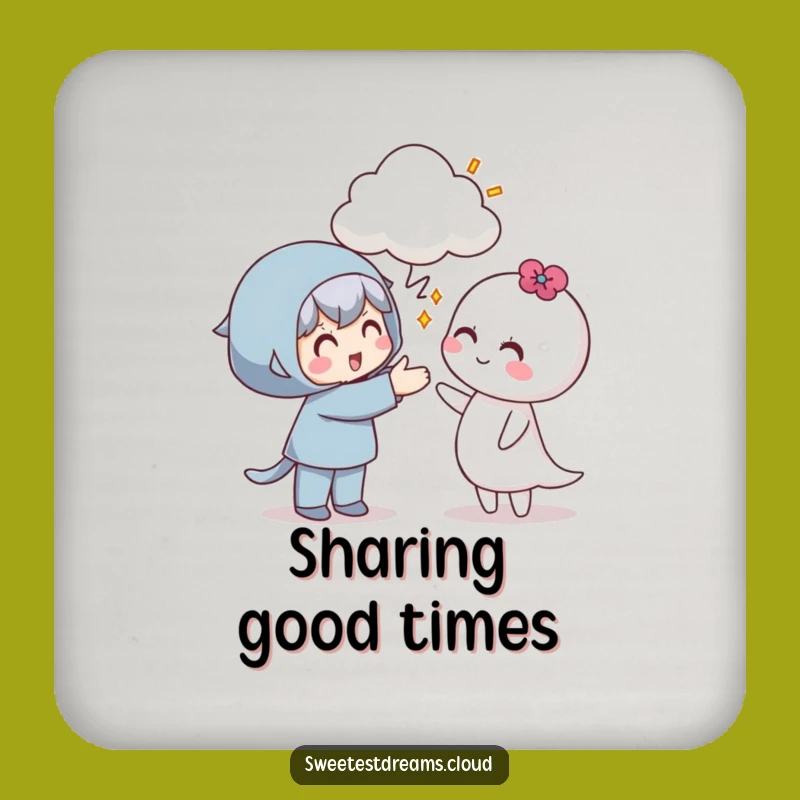 Funny Cloud Gifter Coaster Set: Protect Surfaces with Kind Gestures