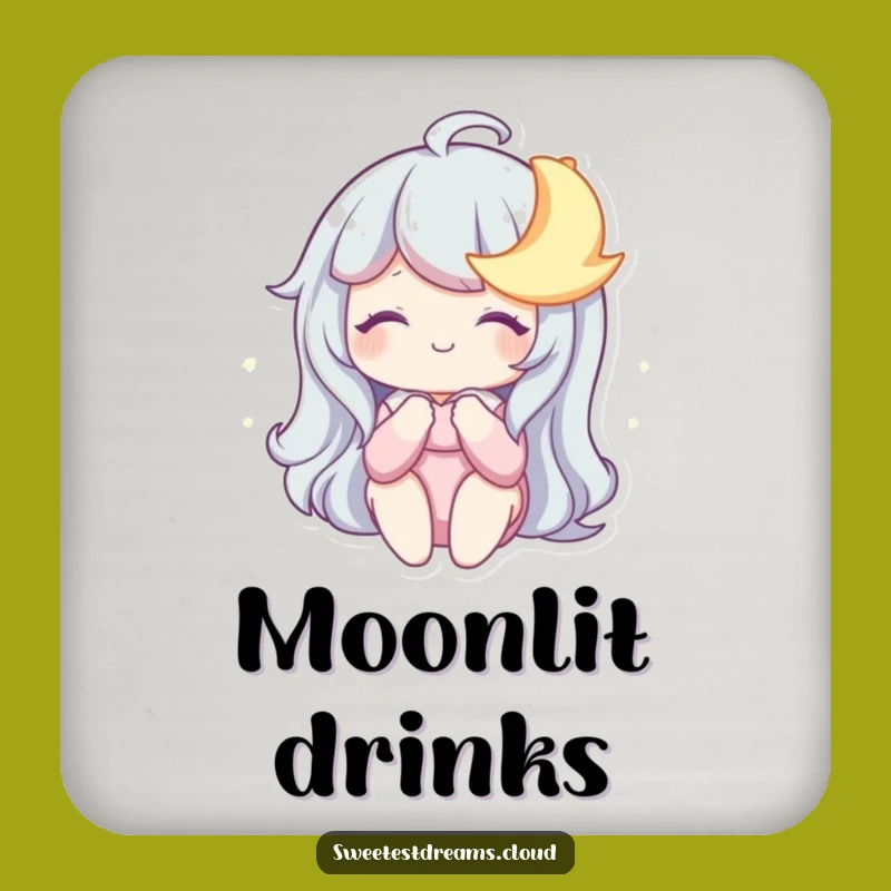 Funny Dreamy Moon Coaster: Protect Surfaces, A Whimsical Funny Gift
