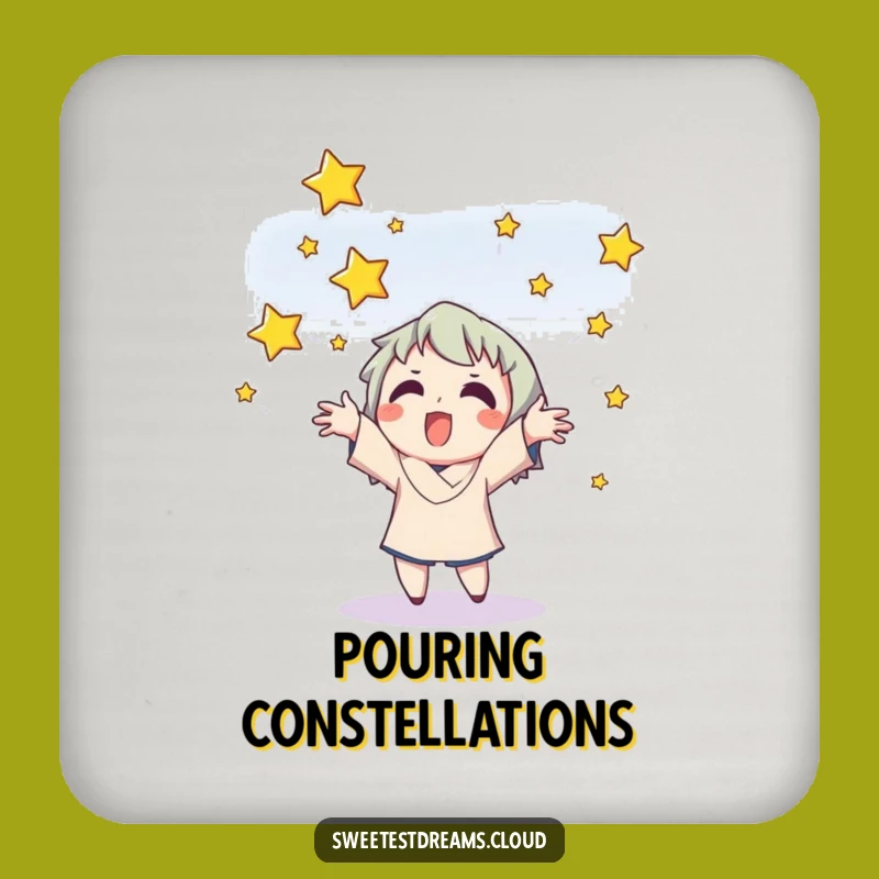 Funny Star Catcher Coaster Set: Protect Surfaces with Cosmic Charm