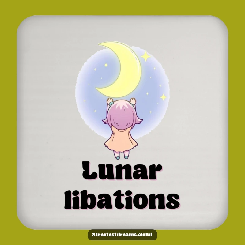 Funny Moon Dream Coaster: Protect Surfaces, A Whimsical Funny Gift