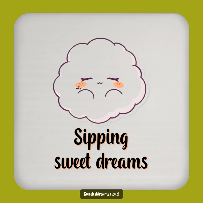 Funny Dreaming Cloud Coaster Set: Bar Gift for Peaceful Homes