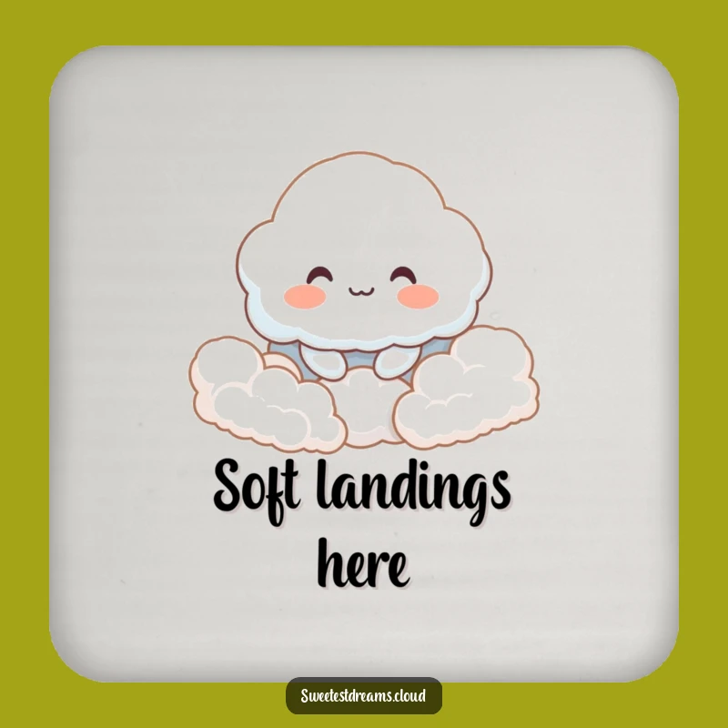 Funny Happy Cloud Coaster - Cozy Table Decor, Gentle Protection, Gift