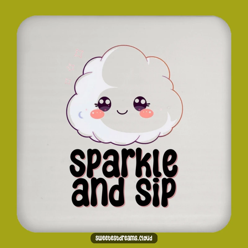 Funny Glitter Cloud Coaster - Magical Protection Funny Gift