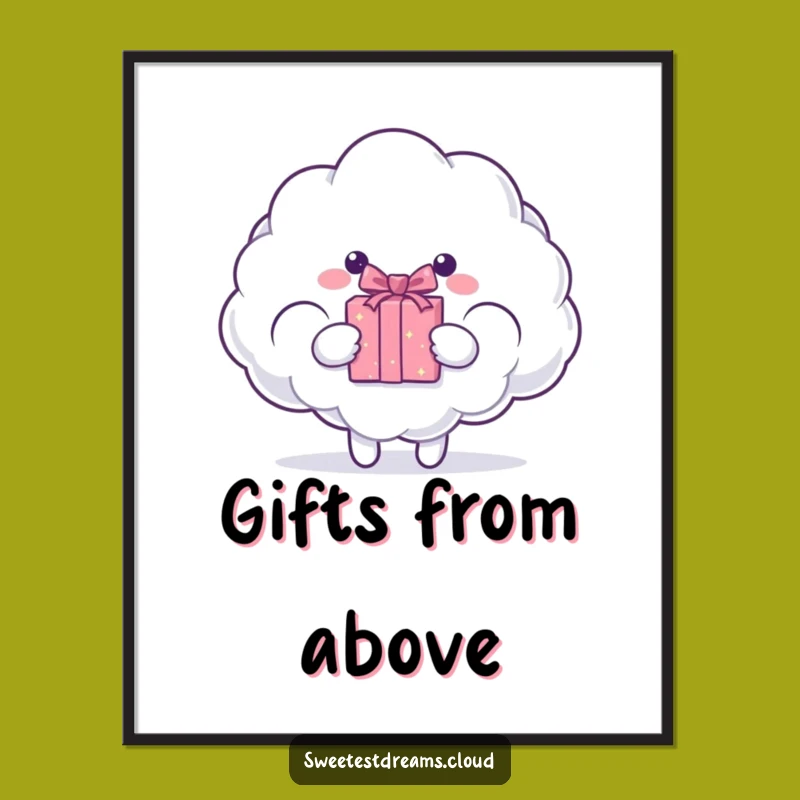 Funny Cloud Gift Poster: Add Surprise Charm to Your Walls