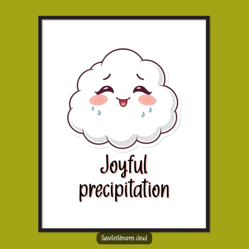 Funny Giggling Cloud Poster: Joyful Art for Your Walls!