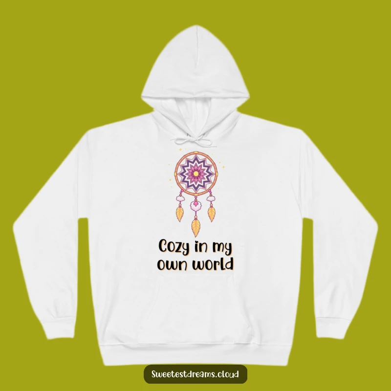 Cozy Funny Dream Catcher Hoodie: Stardust & Cloud Vibes, Warm Funny Gift