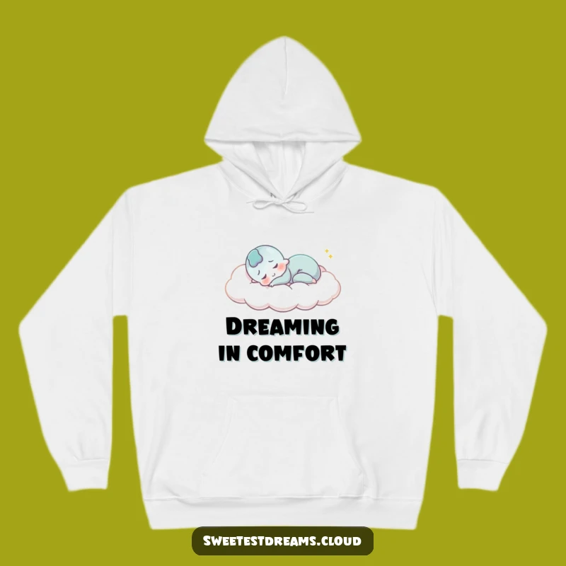 Funny Peaceful Sleeper Hoodie: Cozy Cloud Smile, Warm & Relaxing Funny Gift