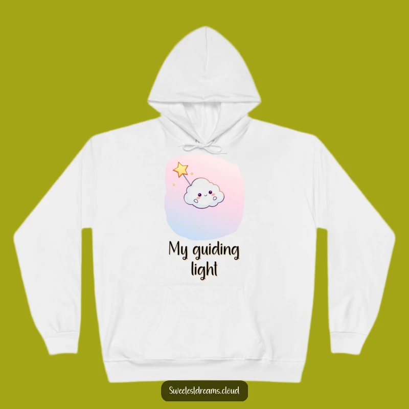 Funny Cloud Guiding Star Hoodie - Cozy Celestial Humor Apparel