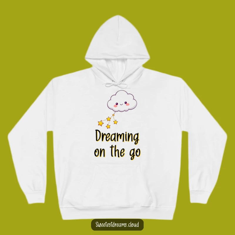 Funny Cloud Pulled by Stars Hoodie - Cozy Dreamer Apparel, Gifts
