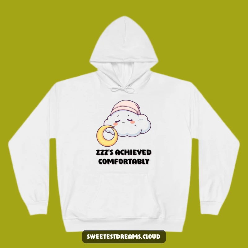 Funny Sleepy Cloud Moon Hoodie: Ultimate Cozy Comfort, Perfect Funny Gift for Relaxation