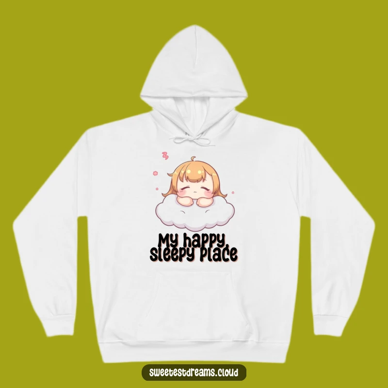 Cozy Funny Kawaii Dreamer Hoodie: Peaceful Cloud Character for Ultimate Comfort