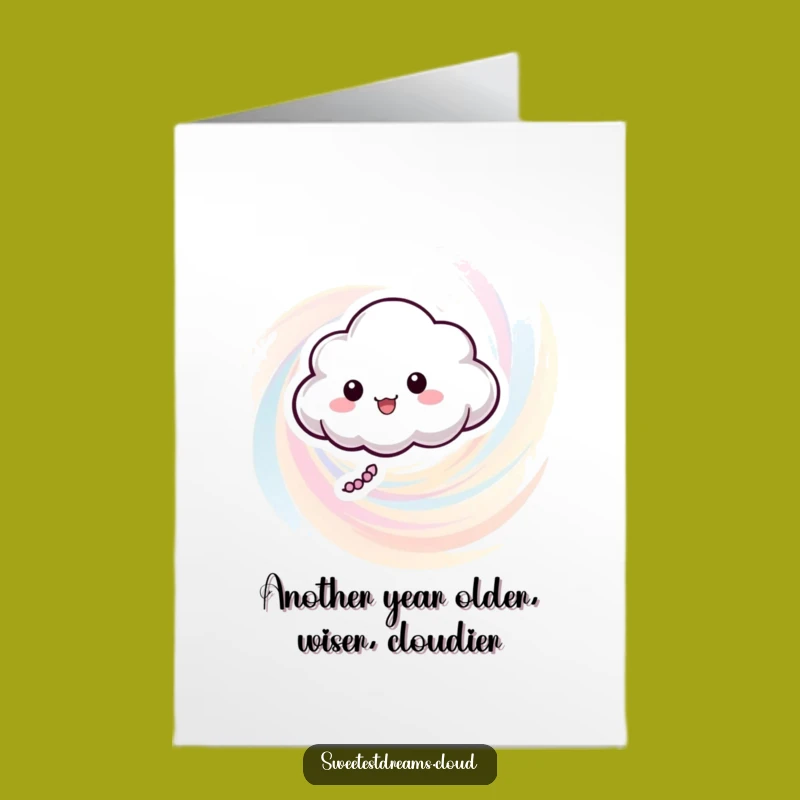 Free Printable Birthday Card: Funny Floating Cloud Fun for a Joyful Downloadable Gift