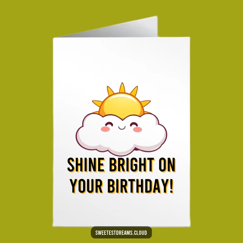 Free Printable Birthday Card: Smiling Sun Funny Downloadable Gift
