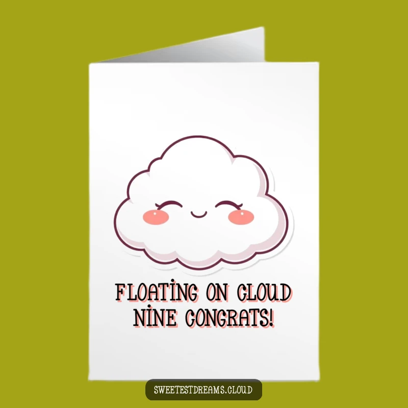 Free Printable Congrats Card: Serene Cloud, Funny Downloadable Chill Gift