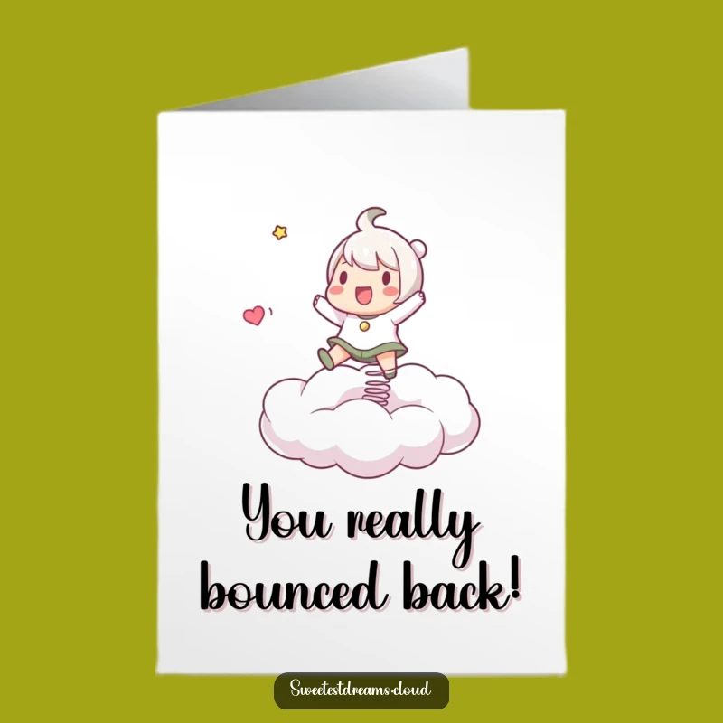 Free Printable Congrats Card: Bouncy Cloud Fun, Easy DIY & Print at Home